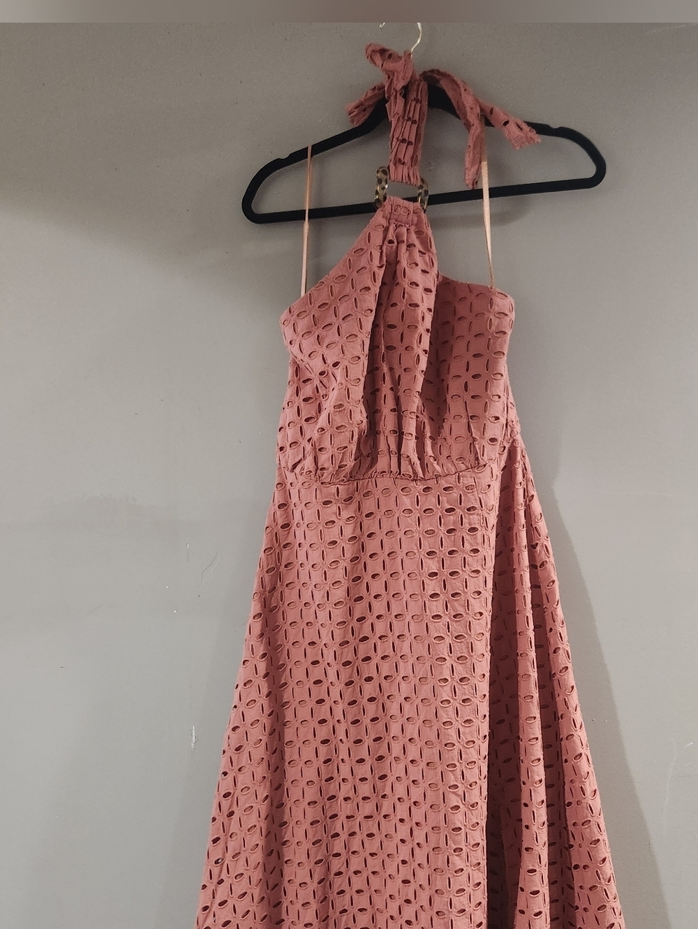 NWT Asos Maxi Summer Dress Pink Halter Top Full Skirt Size 6